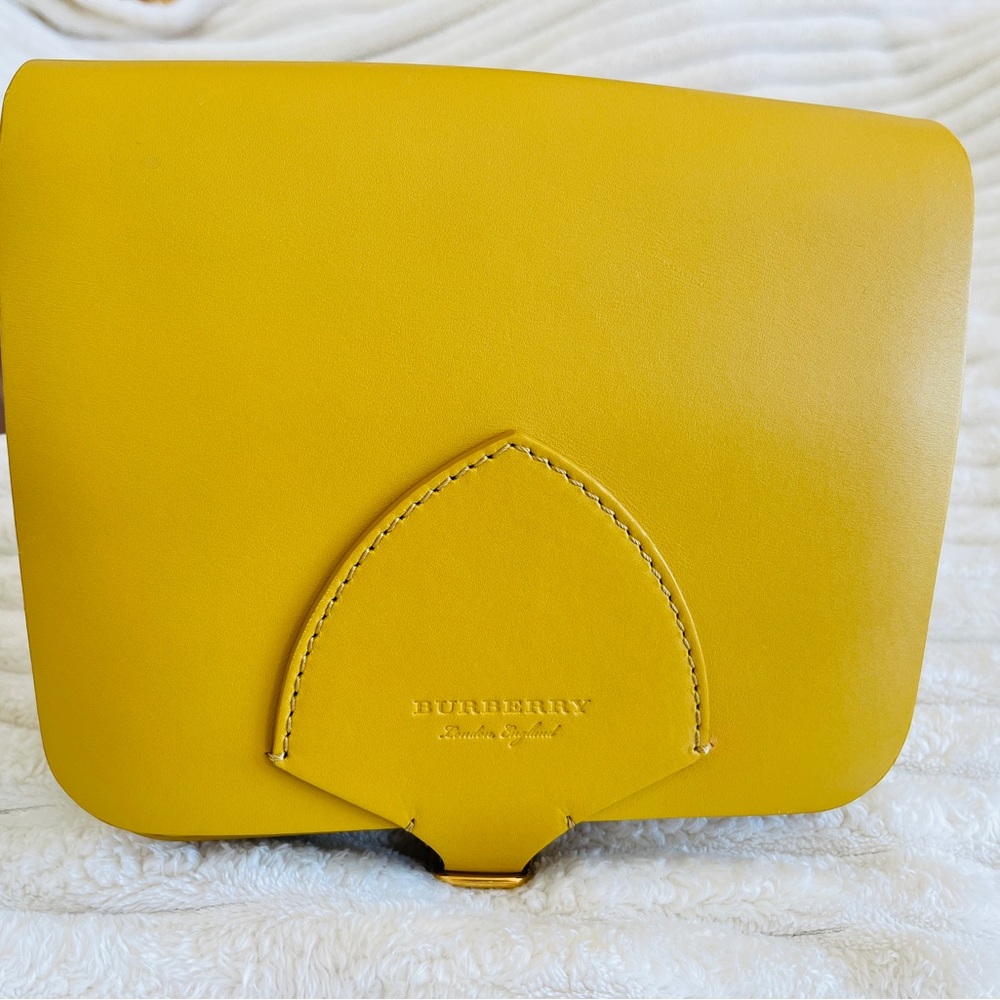 Authentic Burberry Bridle Square Satchel Leather Bag